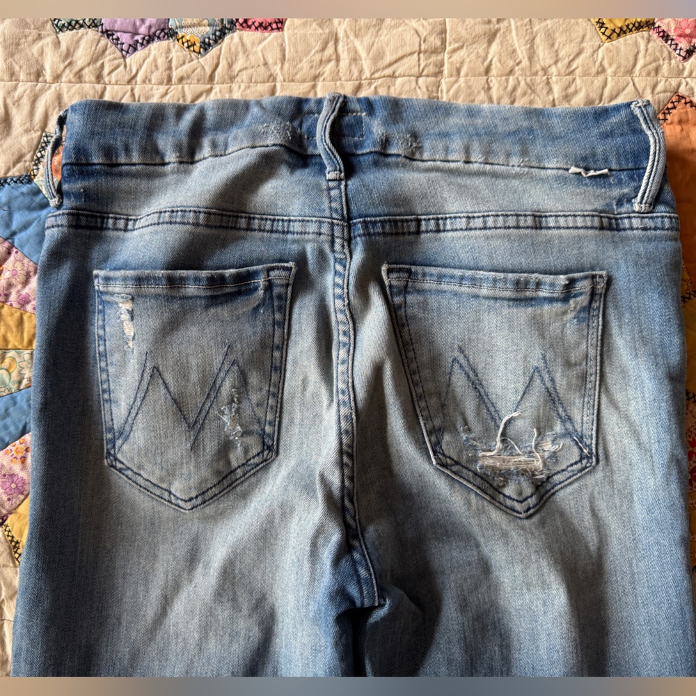 Mother The Pixie Fray Skinny Jeans Losing Control size 27 - Picture 9 of 13